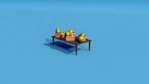 3D model watermelon