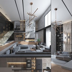 3D model Luxury Loft Apartment Interior