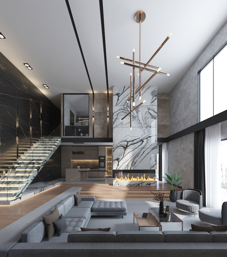 Loft Apartment Interior Bundle 3D Model - TurboSquid 2396157
