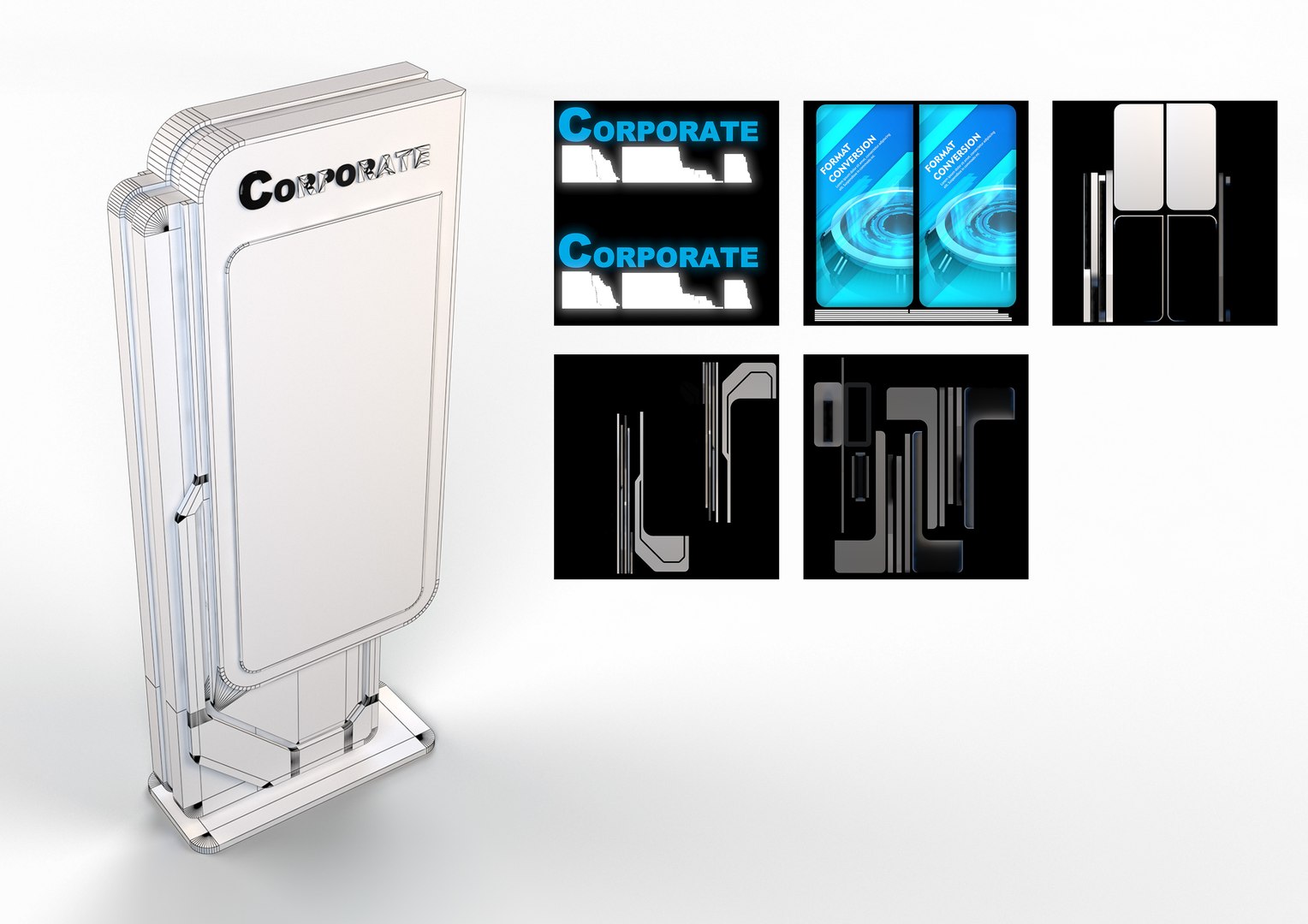 3D SIGNAGE STAND 03 Model - TurboSquid 1723302