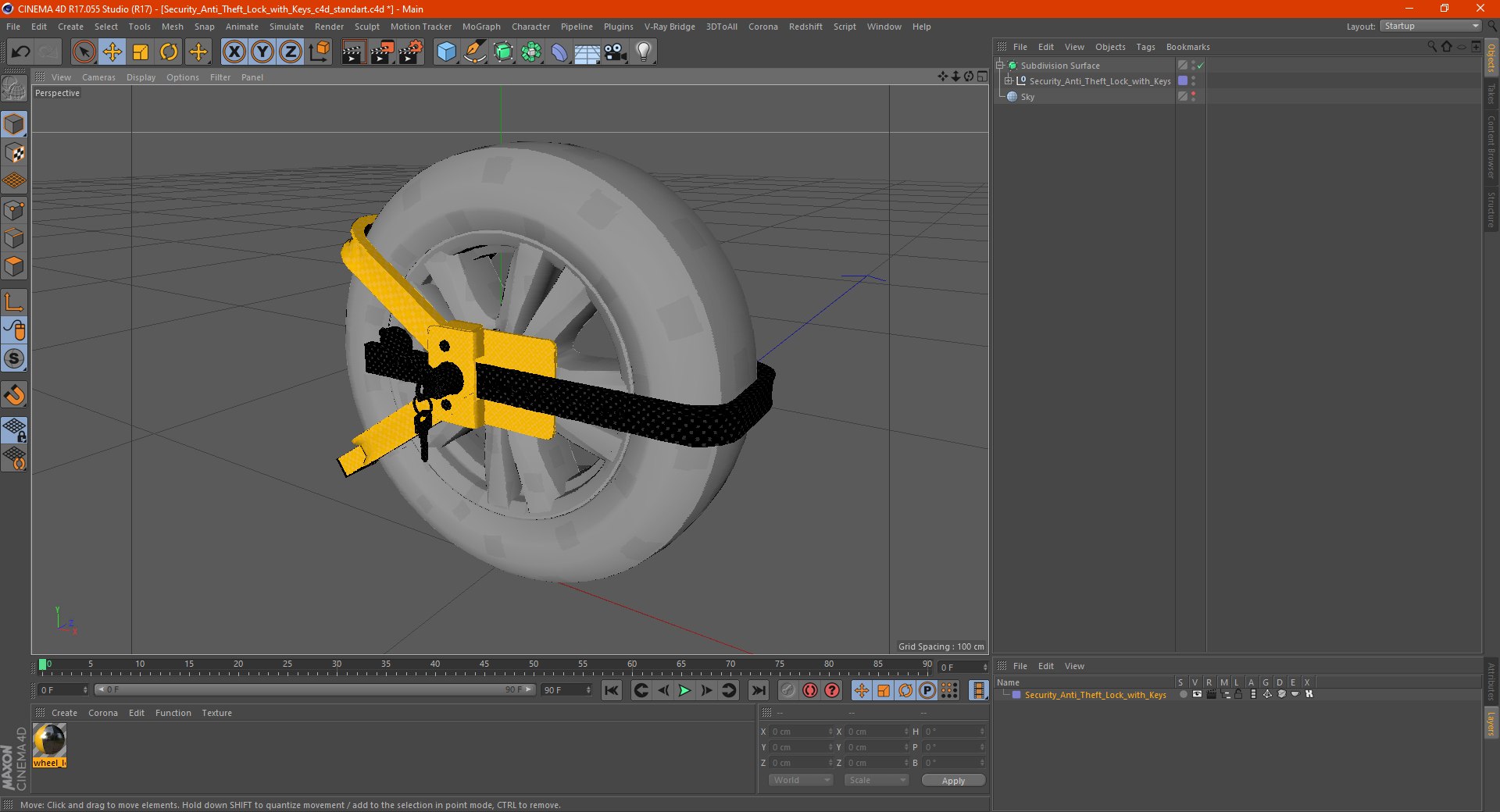 3D Model Security Anti Theft Lock - TurboSquid 1608823