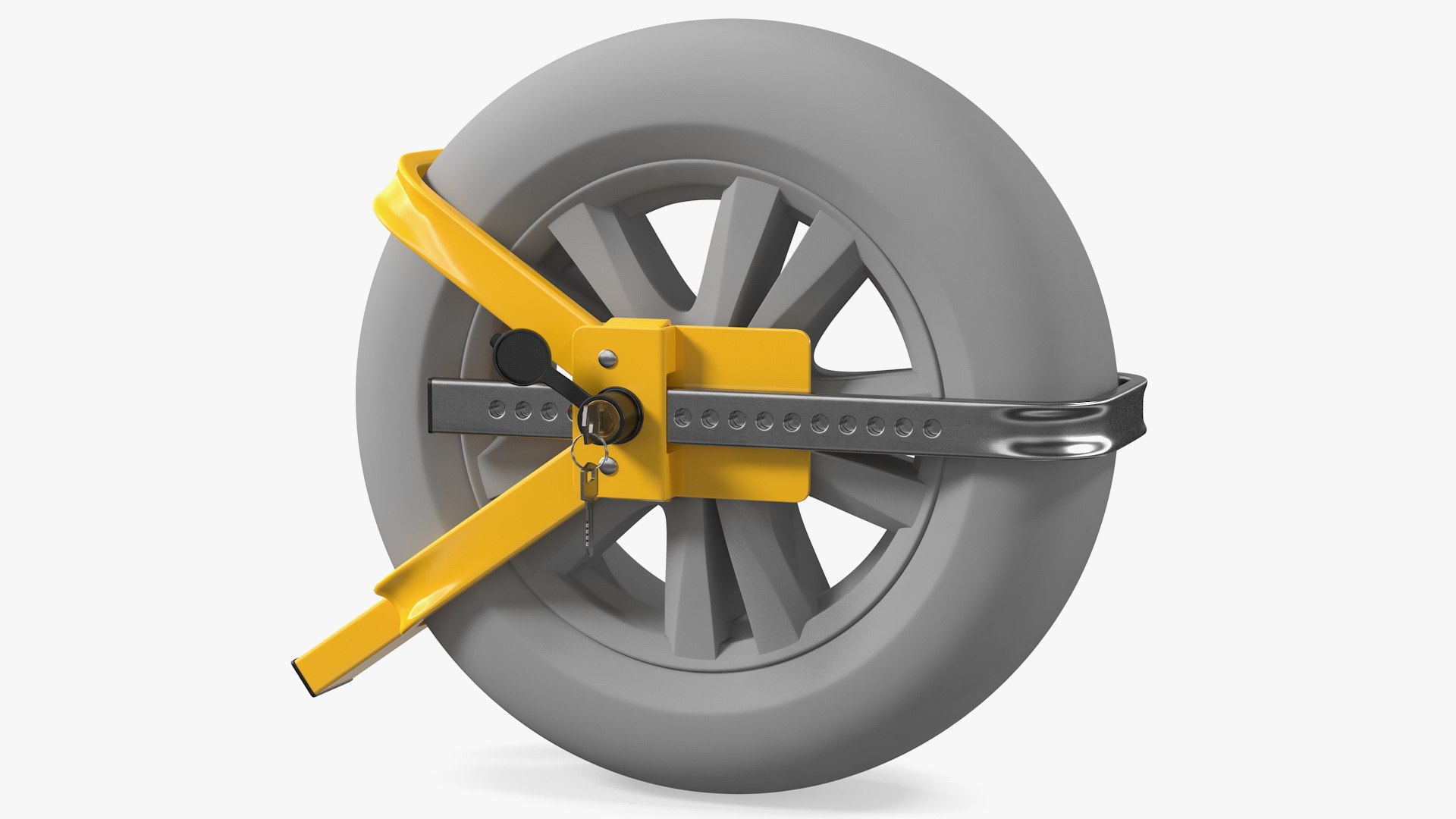 Security Anti Theft Lock with Keys 3D model preview