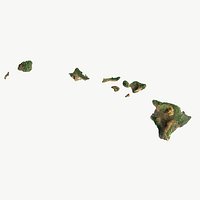 Hawai US State Detailed Map PBR