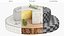 Round Brie Cheese with Rosemary on Rustic Board