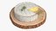Round Brie Cheese with Rosemary on Rustic Board