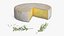 Round Brie Cheese with Rosemary on Rustic Board