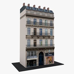 Typical Parisian Apartment Building 12 model