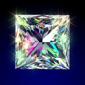 cut diamond 3d model