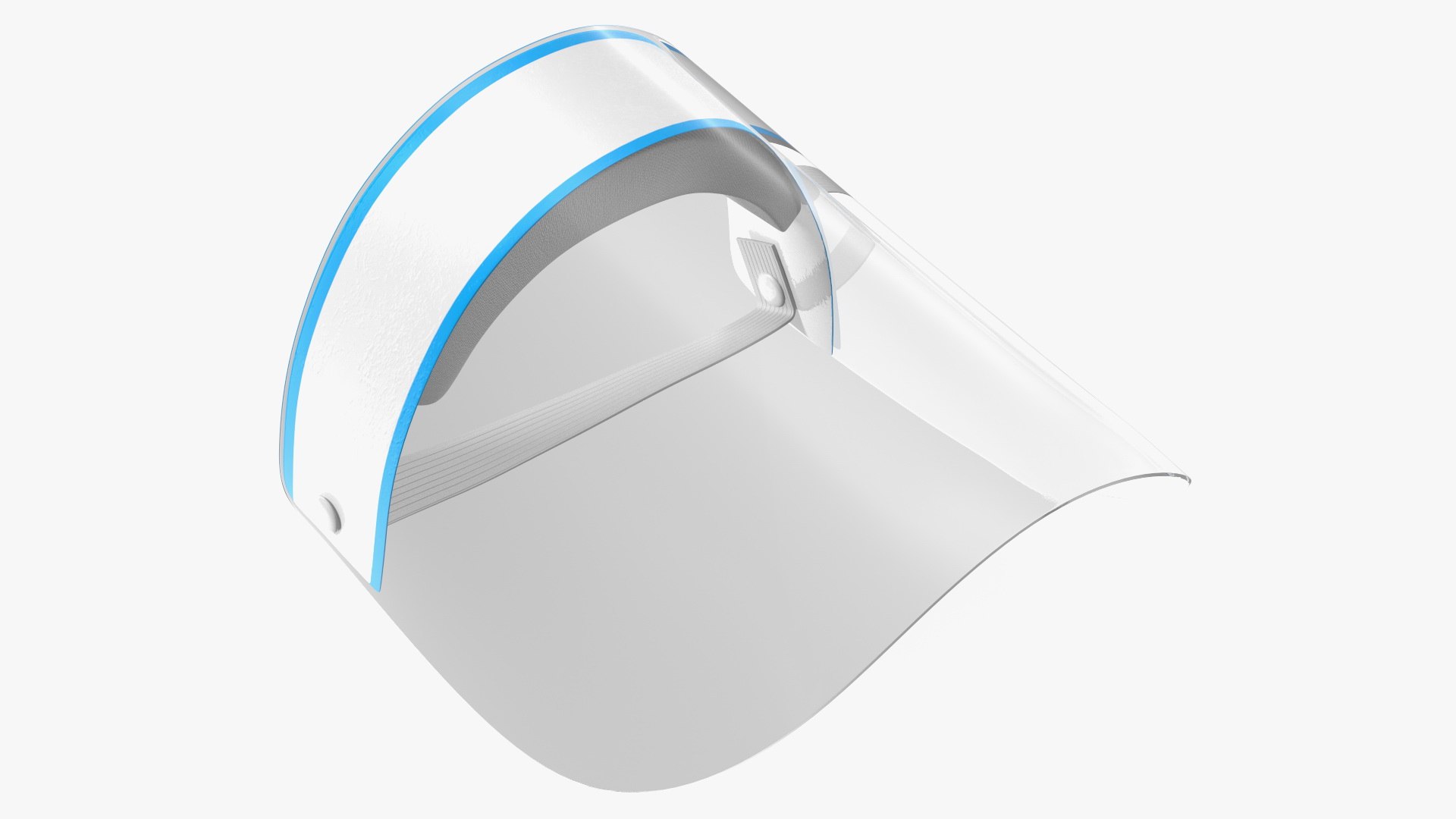 Clear Face Shield Visor 3D model preview