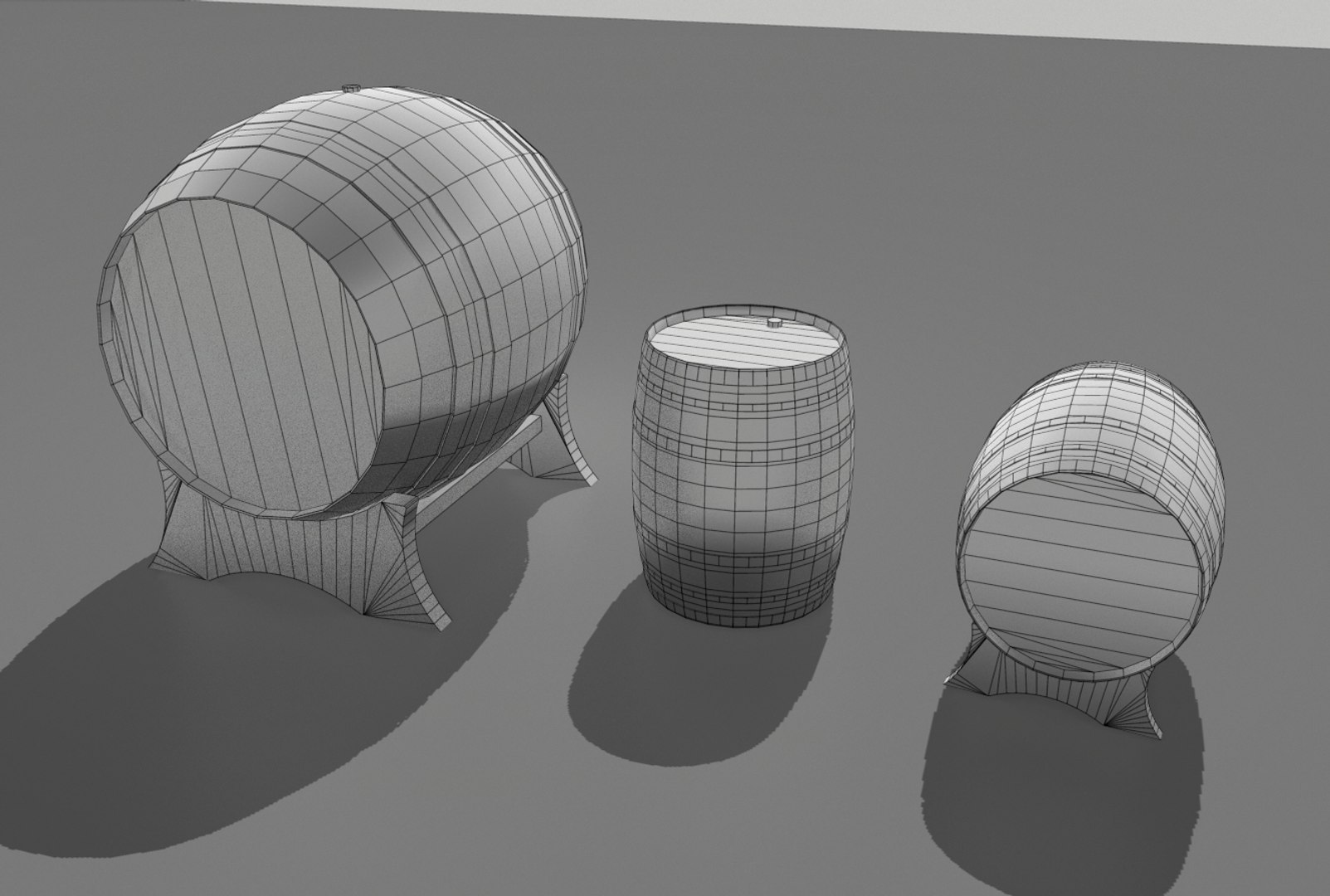 2 wooden barrels 3D model https://p.turbosquid.com/ts-thumb/8g/7o6ND8/A6U4wDHK/screenshot066/png/1584833537/1920x1080/fit_q87/85ea03ac2e21e5183f182ff4d8d7308e67c21221/screenshot066.jpg