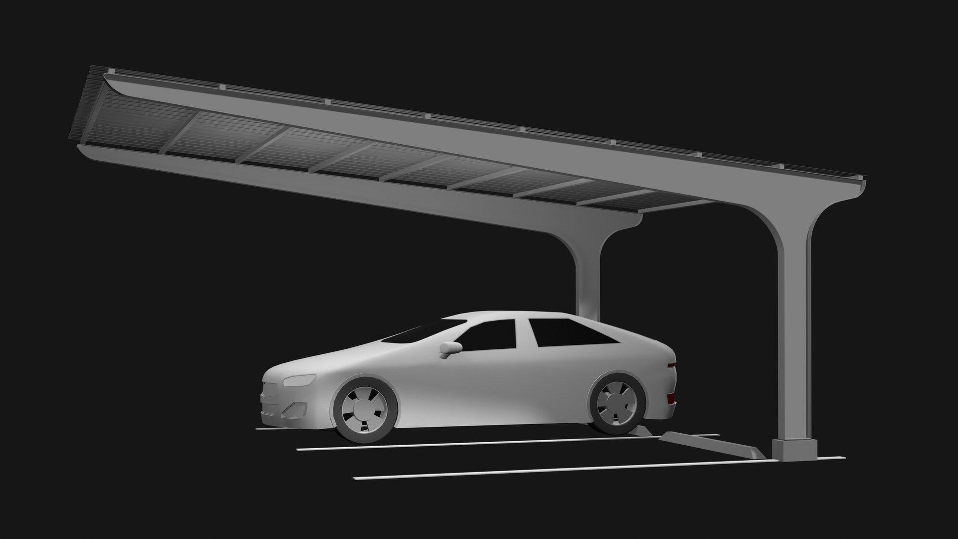 3D Model Carport 25U05 - TurboSquid 2407324