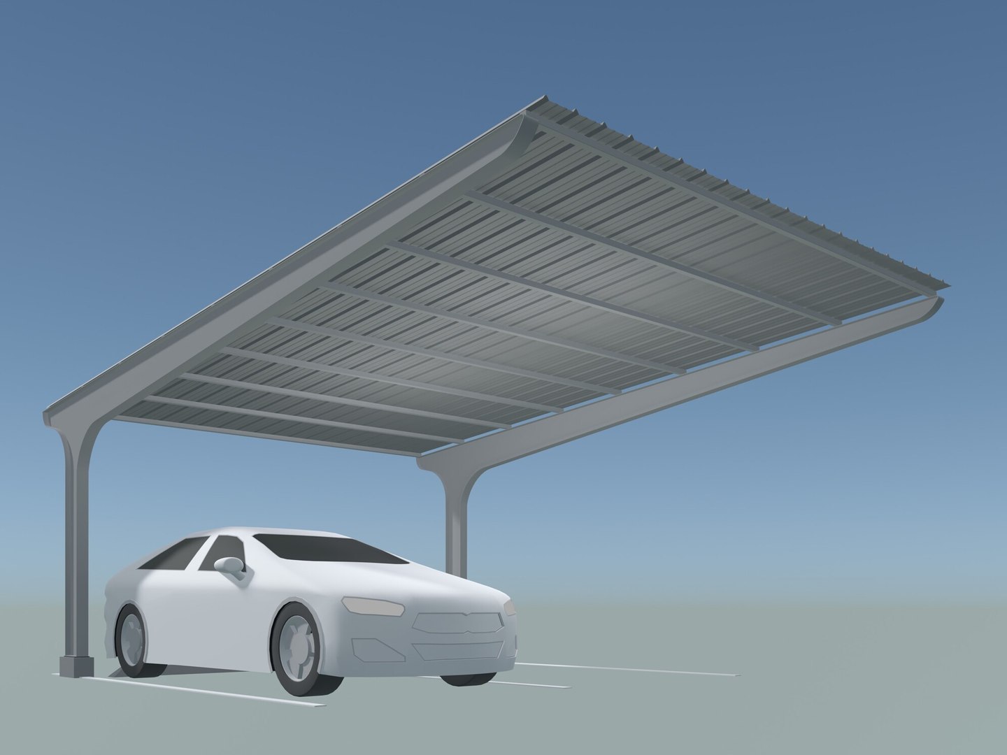 3D Model Carport 25U05 - TurboSquid 2407324