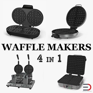 Waffle Makers 3D Models Collection