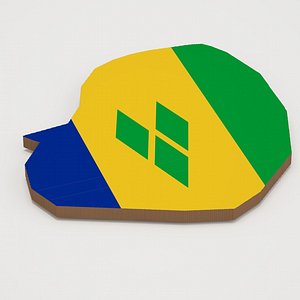 3D Saint Vincent and the Grenadines 3D Map model