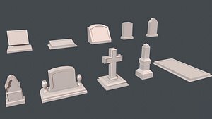 set 10 simple complex 3D model