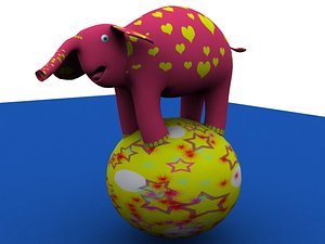 3d elephant character model