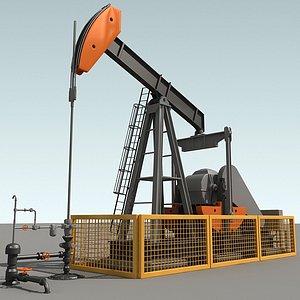 oil pump jack 3d c4d