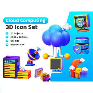 Cloud Computing Collection 3D model