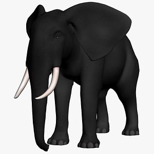 black wild elephant 3d 3ds