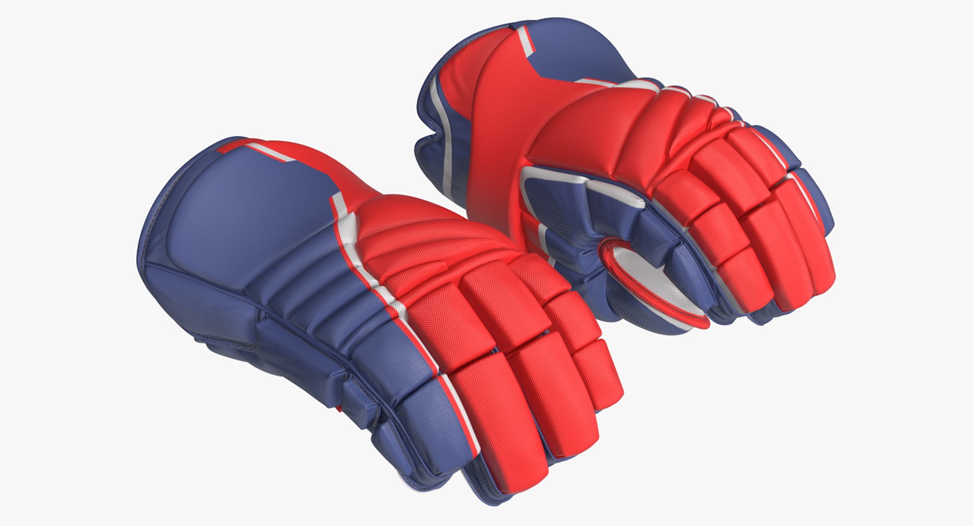 Hockey Gloves Rigged for Maya 3D Model 3D model preview