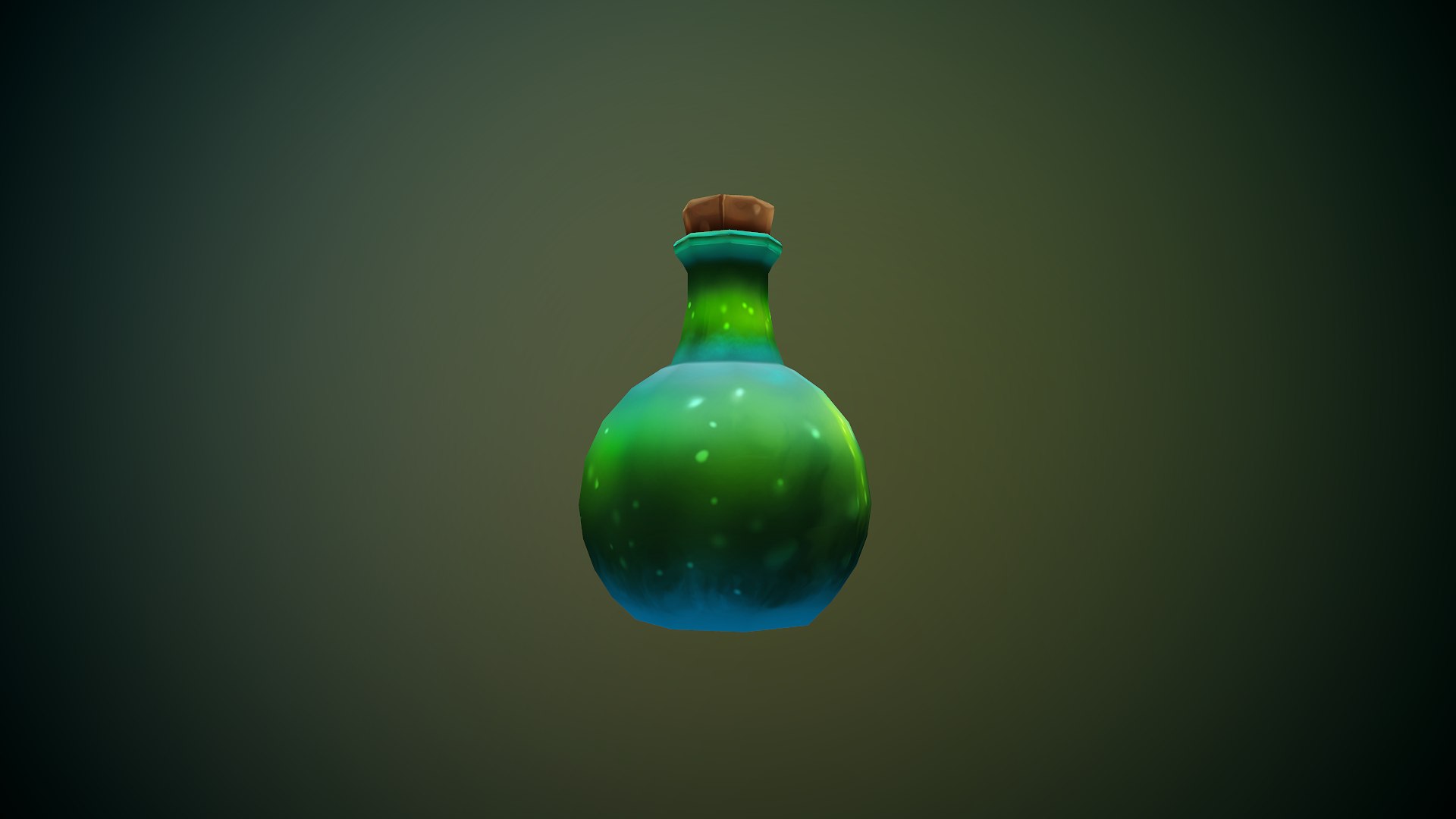 Handpainted Bottle Of Elixir 3D Model - TurboSquid 2136488