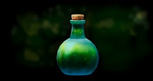 Handpainted Bottle of Elixir 3D model