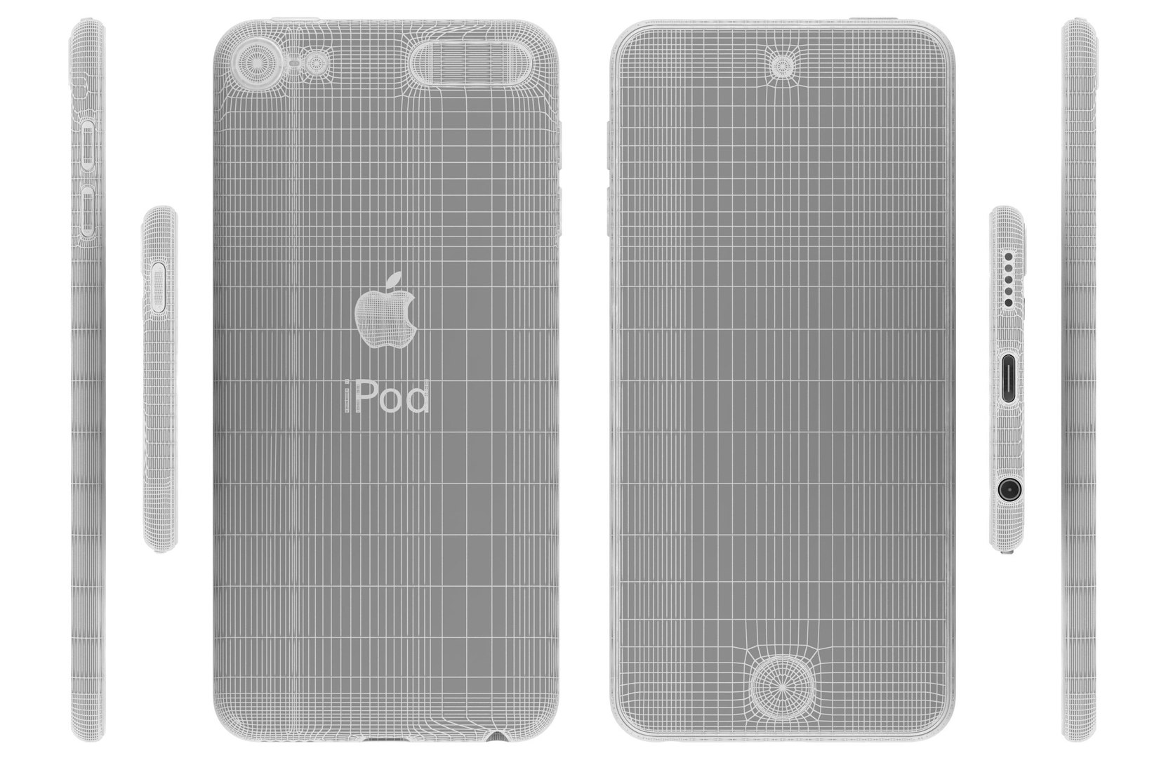 3D Apple IPod Touch Red Low Poly Model - TurboSquid 2474460