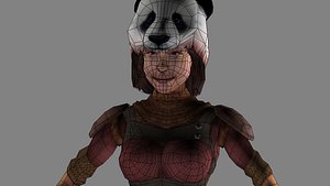 3d model female actions cloth