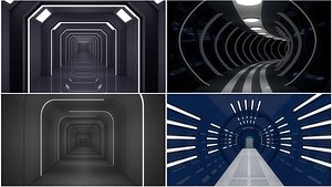 Sci Fi Tunnel Sets 3D model