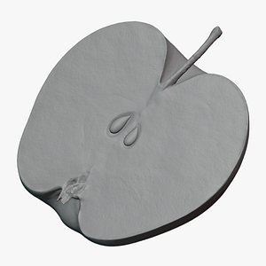 3D Ambrosia Apple 01 Half - For 3D Print