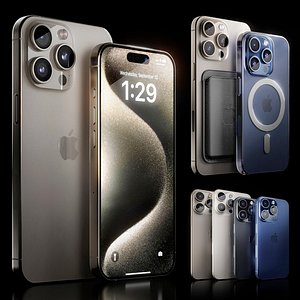 3D Apple iPhone 15 Pro model