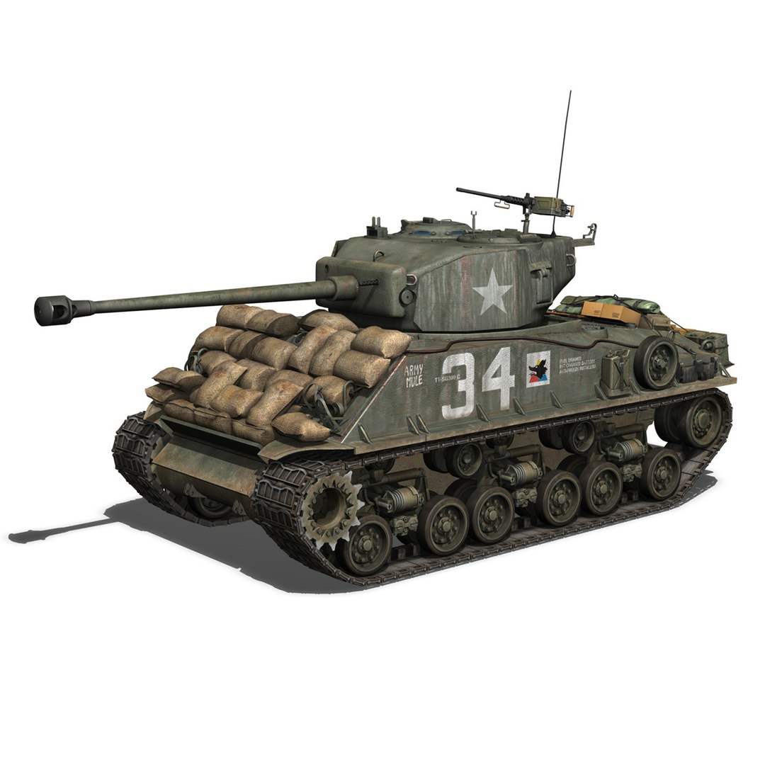 3d m4a3e8 hvss sherman - model