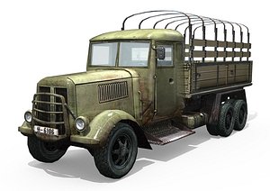 3d model wwii army truck