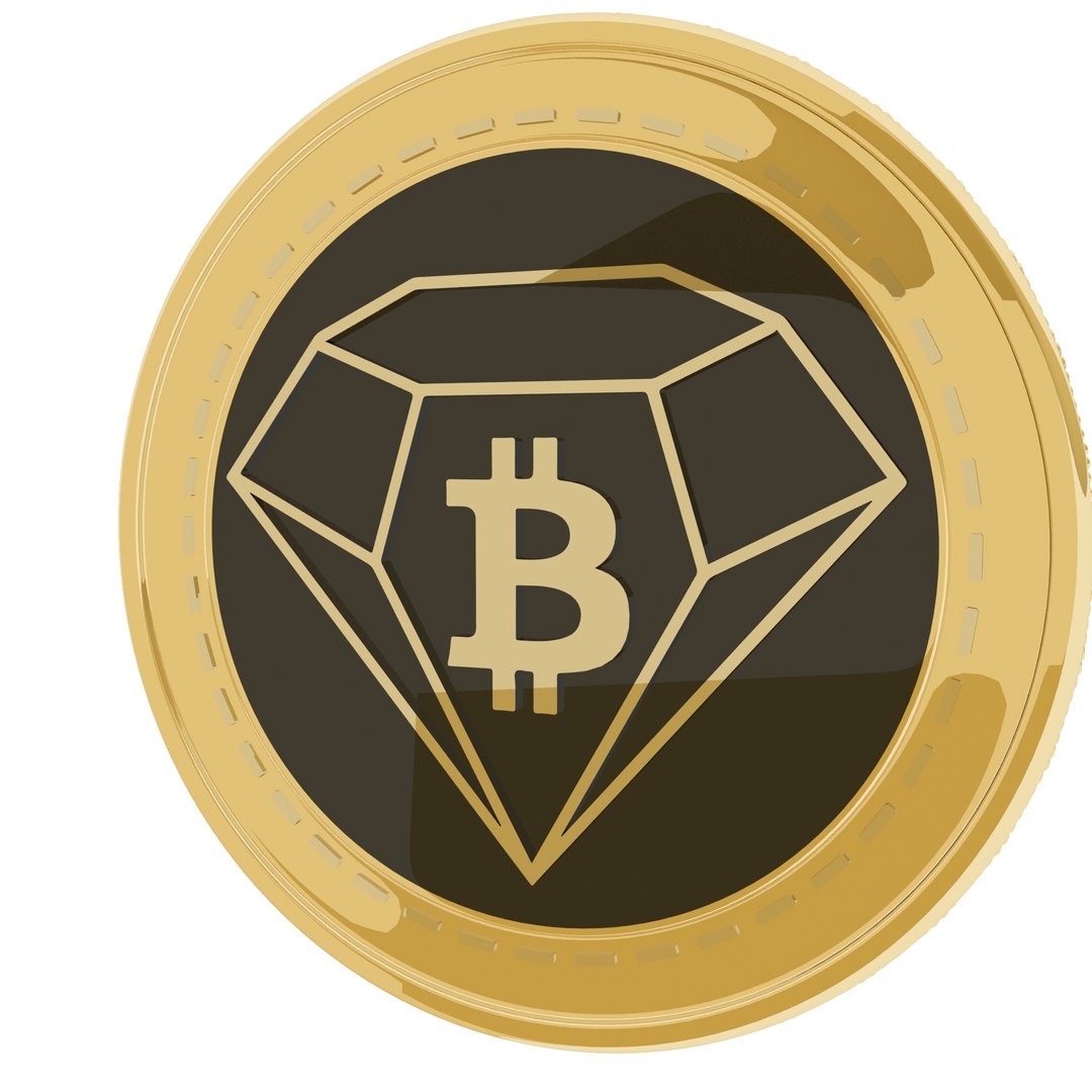Bitcoin Diamond Cryptocurrency Gold Coin Model - TurboSquid 1783167