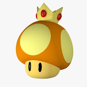 super mario golden mushroom 3d c4d