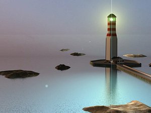 lighthouse light 3d c4d