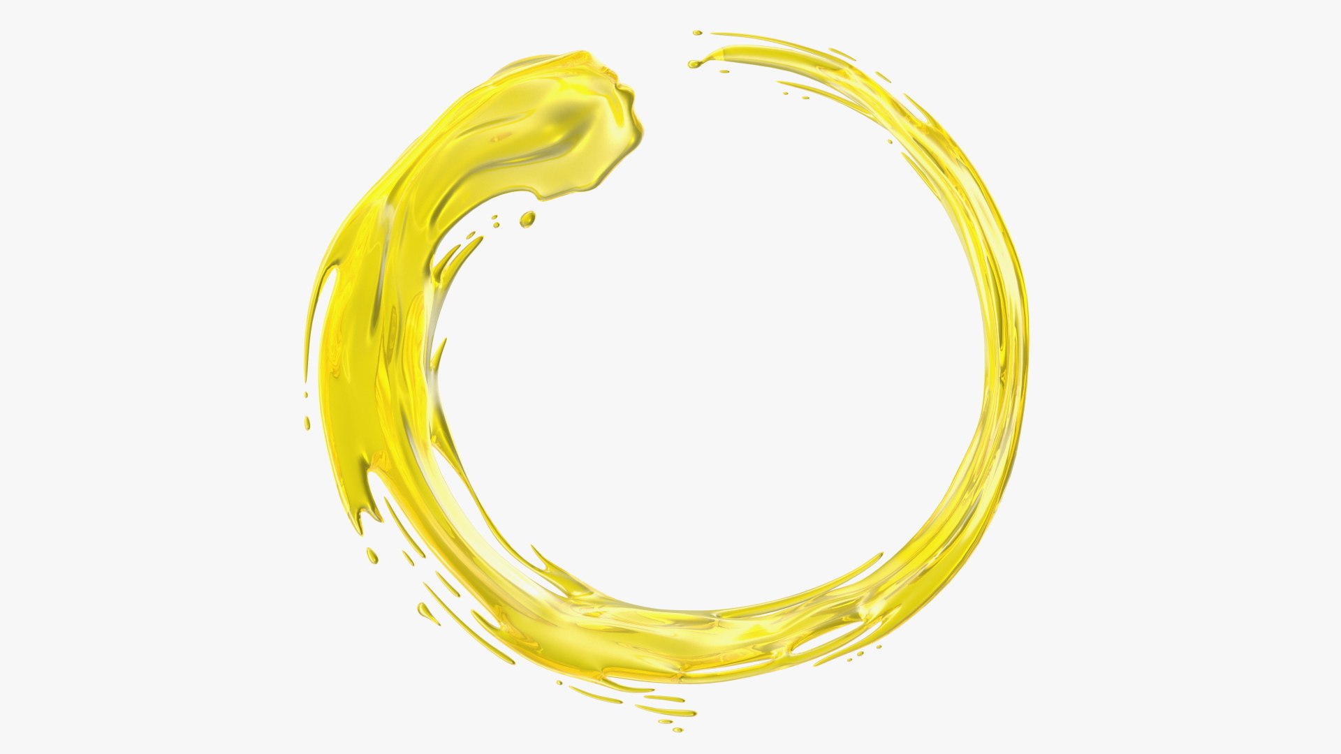 Liquid Splashes Collection 3D model preview