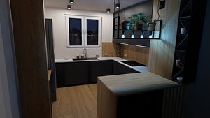 3D Modern kitchen model