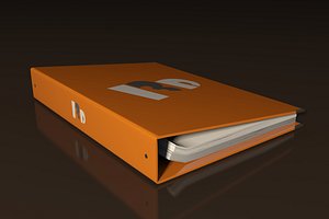 Binder With Round Rings and Paper Sheets