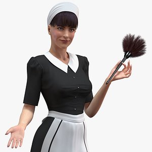 housekeeping maid uniform 3D model