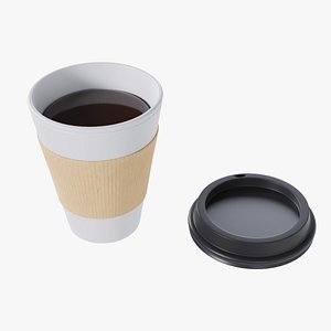 Coffee Paper Cup With Lid and Stopper 3D model - TurboSquid 2135372