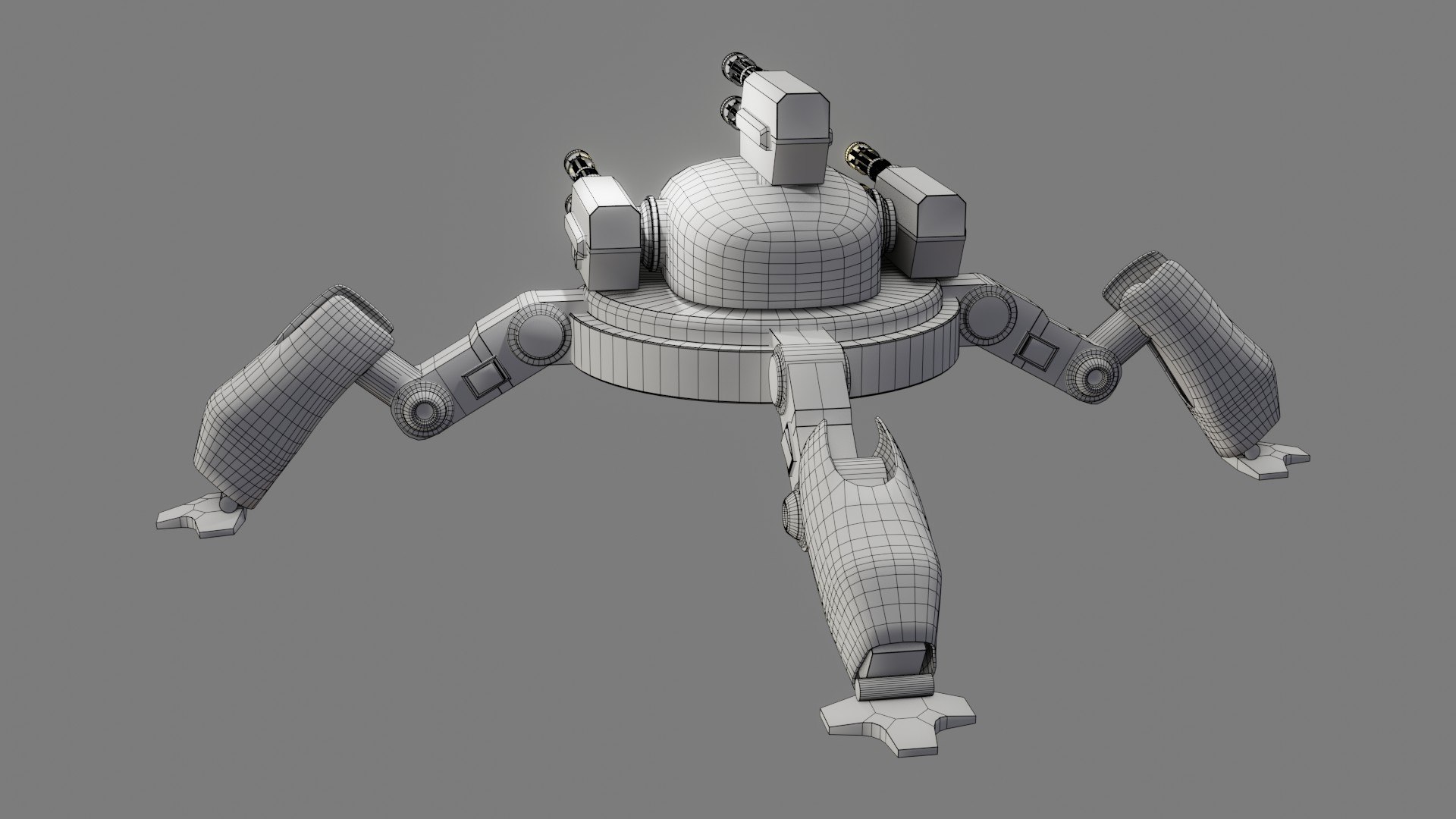 Sci Fi Quad Bot - Low Poly - Game Ready - PBR 3D model https://p.turbosquid.com/ts-thumb/8h/P2xwL4/OI/wire_0006/jpg/1646305390/1920x1080/fit_q87/045b6492a1566d854a7d40ae170f613087694897/wire_0006.jpg
