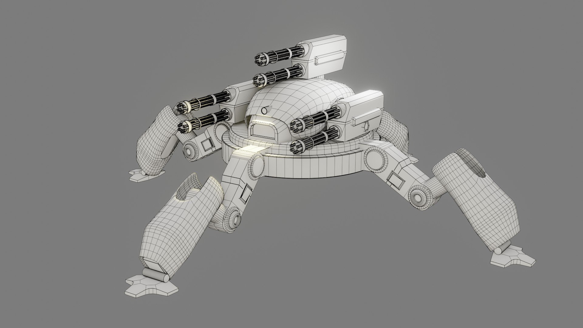 Sci Fi Quad Bot - Low Poly - Game Ready - PBR 3D model https://p.turbosquid.com/ts-thumb/8h/P2xwL4/qh/wire_0002/jpg/1646305387/1920x1080/fit_q87/9e8963f8c8ef64e56093e6d9e5fba47b77c3f944/wire_0002.jpg