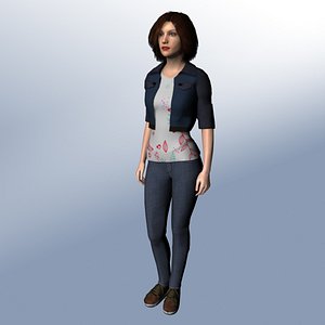 3D rigged woman