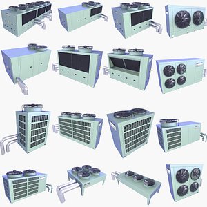 3D model Professional Rooftop HVAC Equipment v1