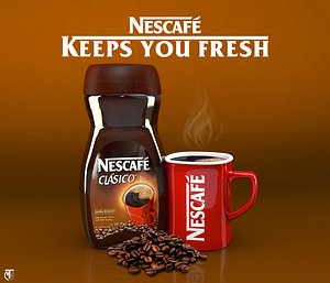 Nescafe Jar with Mug