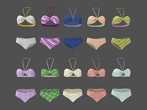 3D model bikini