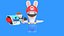 3D Boomshot weapon  Rabbid Mario Character 8K Kingdom Battle model