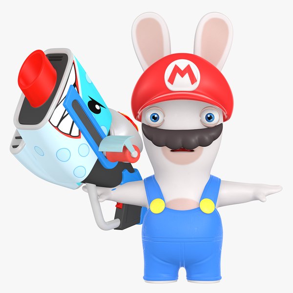 3D Boomshot weapon Rabbid Mario Character 8K Kingdom Battle model