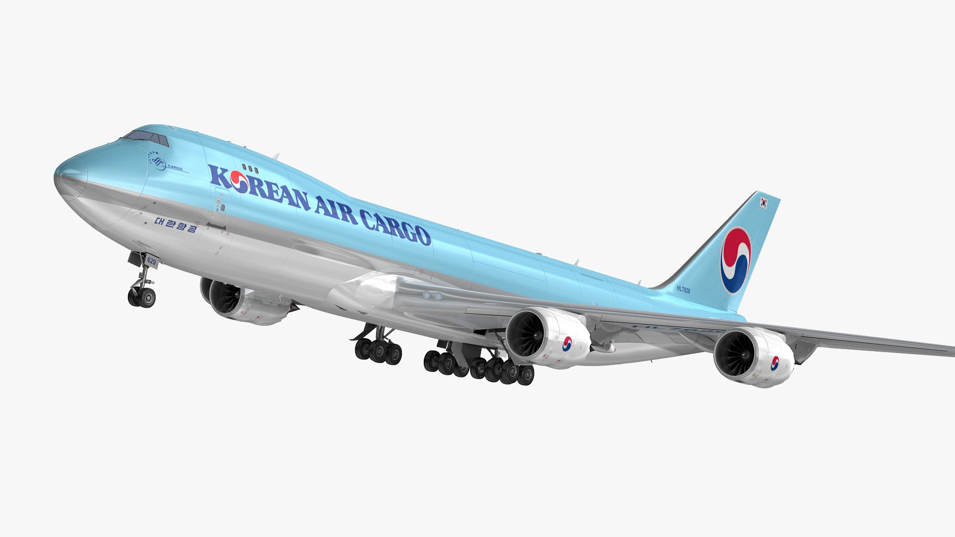 ボーイング 747-8F 大韓航空貨物3Dモデル - TurboSquid 2157212